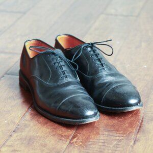 Black Allen Edmonds Park Avenue Cap-toe Oxford Dress Shoe